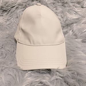 Faux leather hat